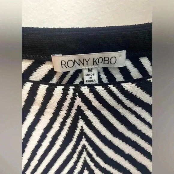 Ronny Kobo Shondra Square Neck Zebra Print MIDI Dress  Sz Medium NWOT - Picture 5 of 9